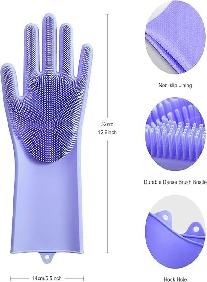 MORIXA Magic Silicone Dishwashing Gloves (1 Pair Multicolour Gloves) - Reusable Silicone Cleaning Hand Gloves for Kitchen, Dishwashing, Pet Grooming, Car Wash & Bathroom Cleaning - Image 4